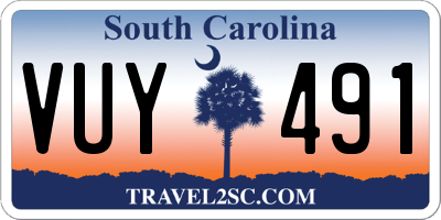 SC license plate VUY491