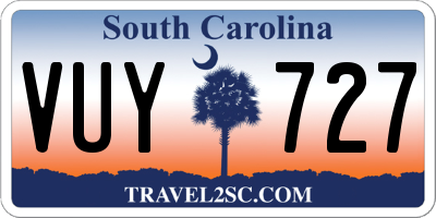 SC license plate VUY727