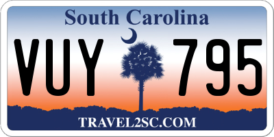 SC license plate VUY795