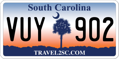 SC license plate VUY902