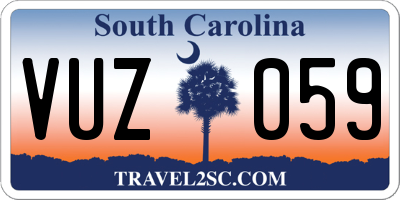 SC license plate VUZ059