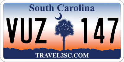 SC license plate VUZ147