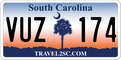 SC license plate VUZ174