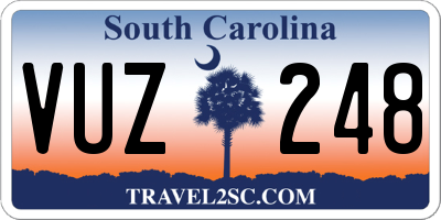 SC license plate VUZ248