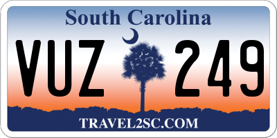 SC license plate VUZ249