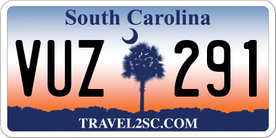 SC license plate VUZ291