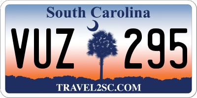 SC license plate VUZ295