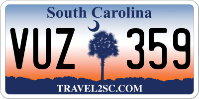 SC license plate VUZ359