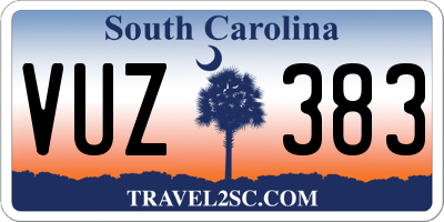 SC license plate VUZ383