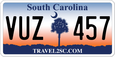 SC license plate VUZ457