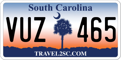 SC license plate VUZ465