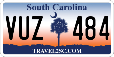 SC license plate VUZ484