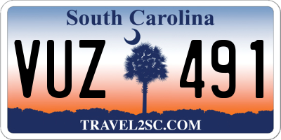SC license plate VUZ491