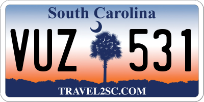 SC license plate VUZ531