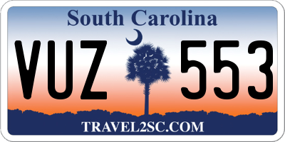 SC license plate VUZ553
