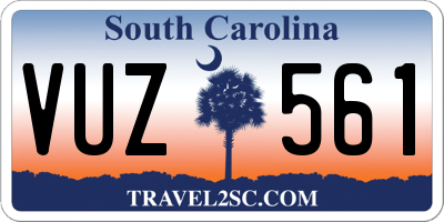 SC license plate VUZ561