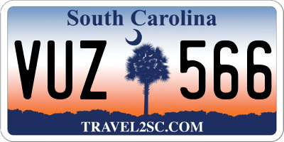 SC license plate VUZ566