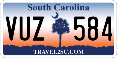 SC license plate VUZ584
