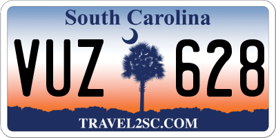 SC license plate VUZ628