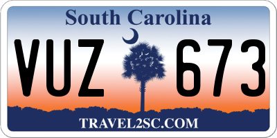 SC license plate VUZ673