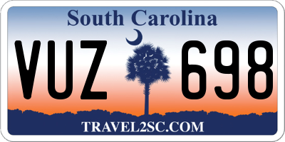 SC license plate VUZ698