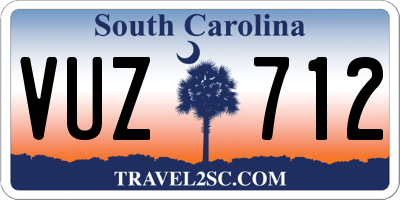 SC license plate VUZ712