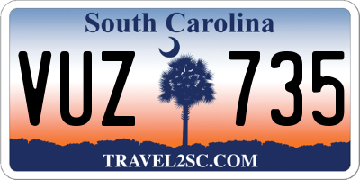 SC license plate VUZ735