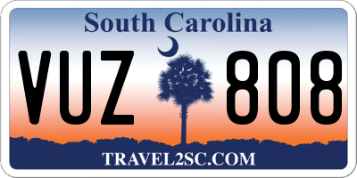 SC license plate VUZ808