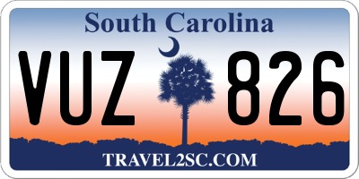 SC license plate VUZ826