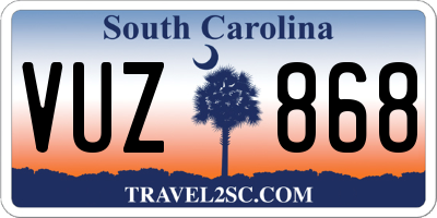 SC license plate VUZ868