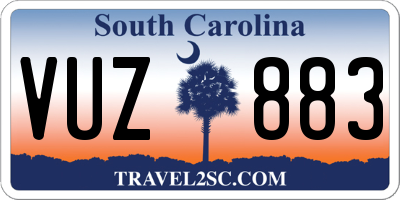 SC license plate VUZ883