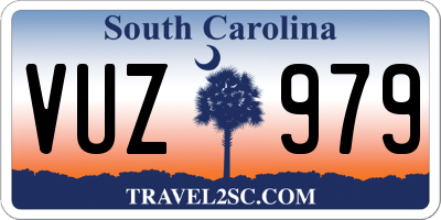 SC license plate VUZ979