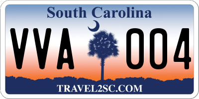 SC license plate VVA004