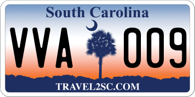 SC license plate VVA009