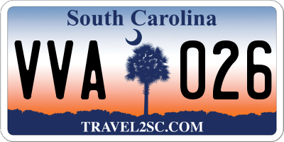 SC license plate VVA026