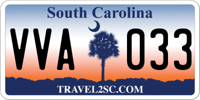 SC license plate VVA033