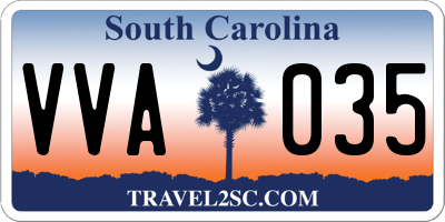 SC license plate VVA035