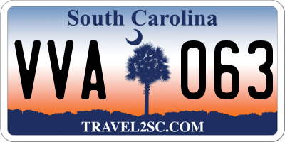 SC license plate VVA063