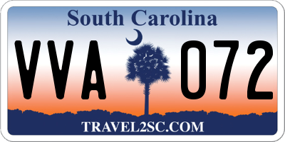 SC license plate VVA072