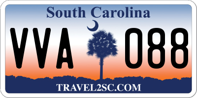 SC license plate VVA088