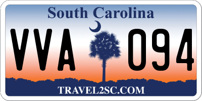 SC license plate VVA094