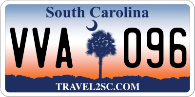 SC license plate VVA096