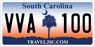 SC license plate VVA100