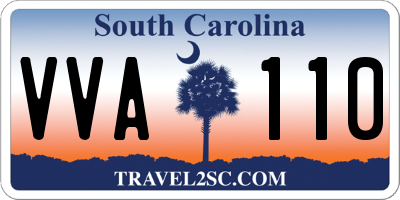 SC license plate VVA110