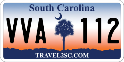 SC license plate VVA112