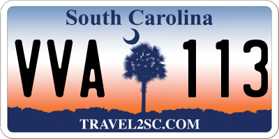SC license plate VVA113
