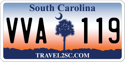 SC license plate VVA119