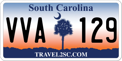 SC license plate VVA129