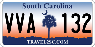 SC license plate VVA132