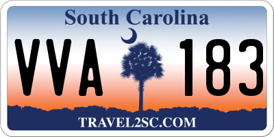 SC license plate VVA183